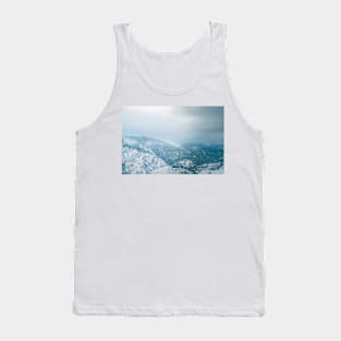 Snow on Mountains and Forest Tank Top